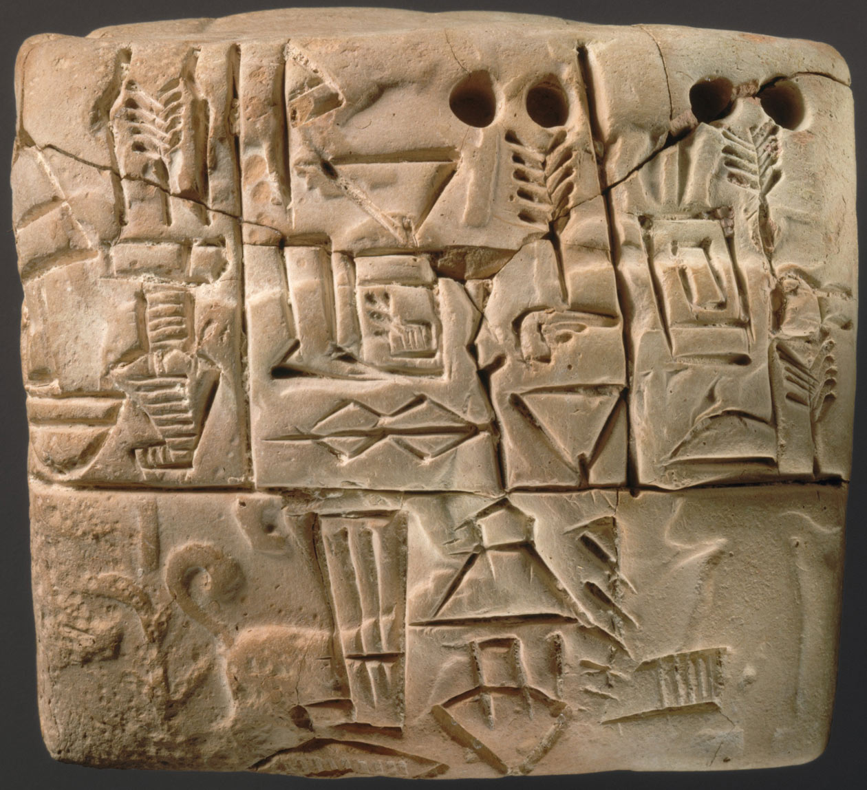 مهر استوانه ای بر زمینه تبلت